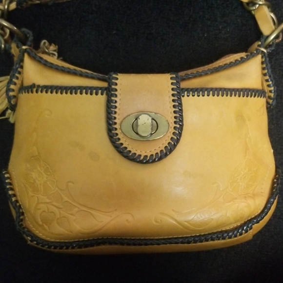 VINTAGE Tooled Leather Mini Bag - Picture 8 of 8